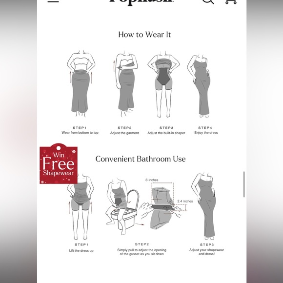 Popilush Shapewear long sleeve maxi dress - Picture 9 of 9